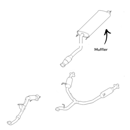 Hyundai Santa Fe 3.3L (2013-2018) Muffler
