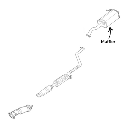 Hyundai Elantra GT 2.0L (2014-2017) (Federal/california emmisions) (Sedan Only) Muffler