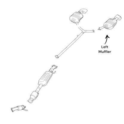 Silencieux côté gauche à double sortie pour Hyundai Sonata 2.0L Turbo 2015-2017