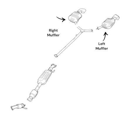 Silencieux double sortie côté droit et gauche pour Hyundai Sonata 2.0L Turbo 2015-2017