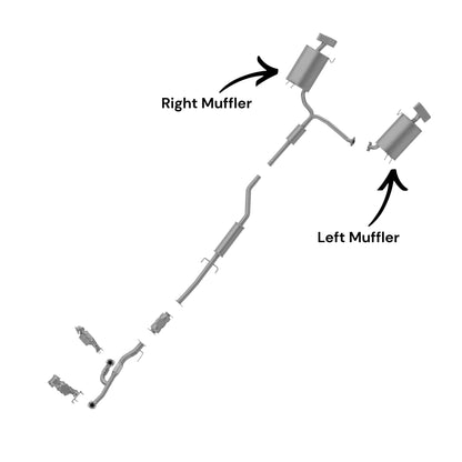 Acura TL 3.5L (2009-2014) Both Side Mufflers