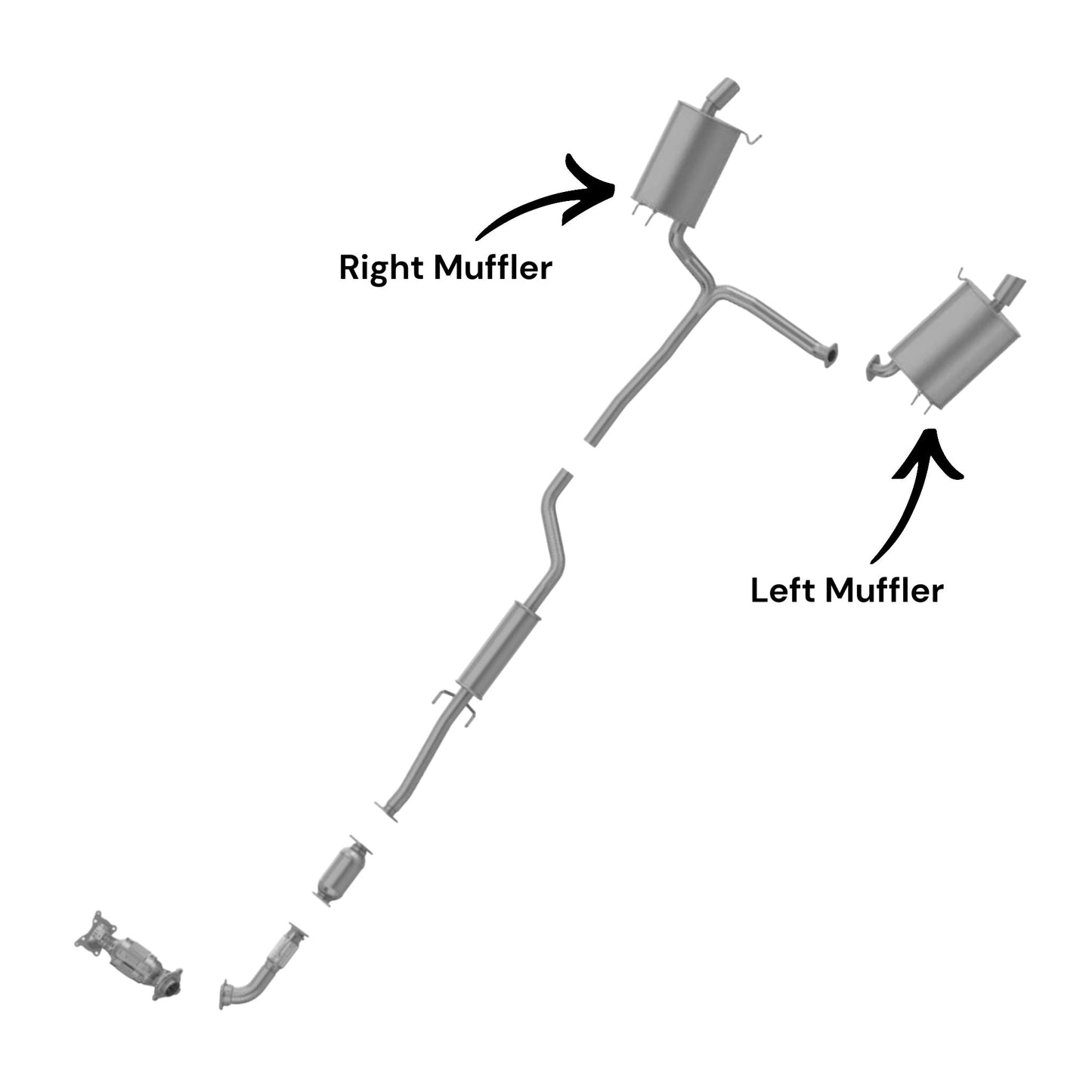 Acura TSX 2.4L (2009-2014) Both Side Mufflers
