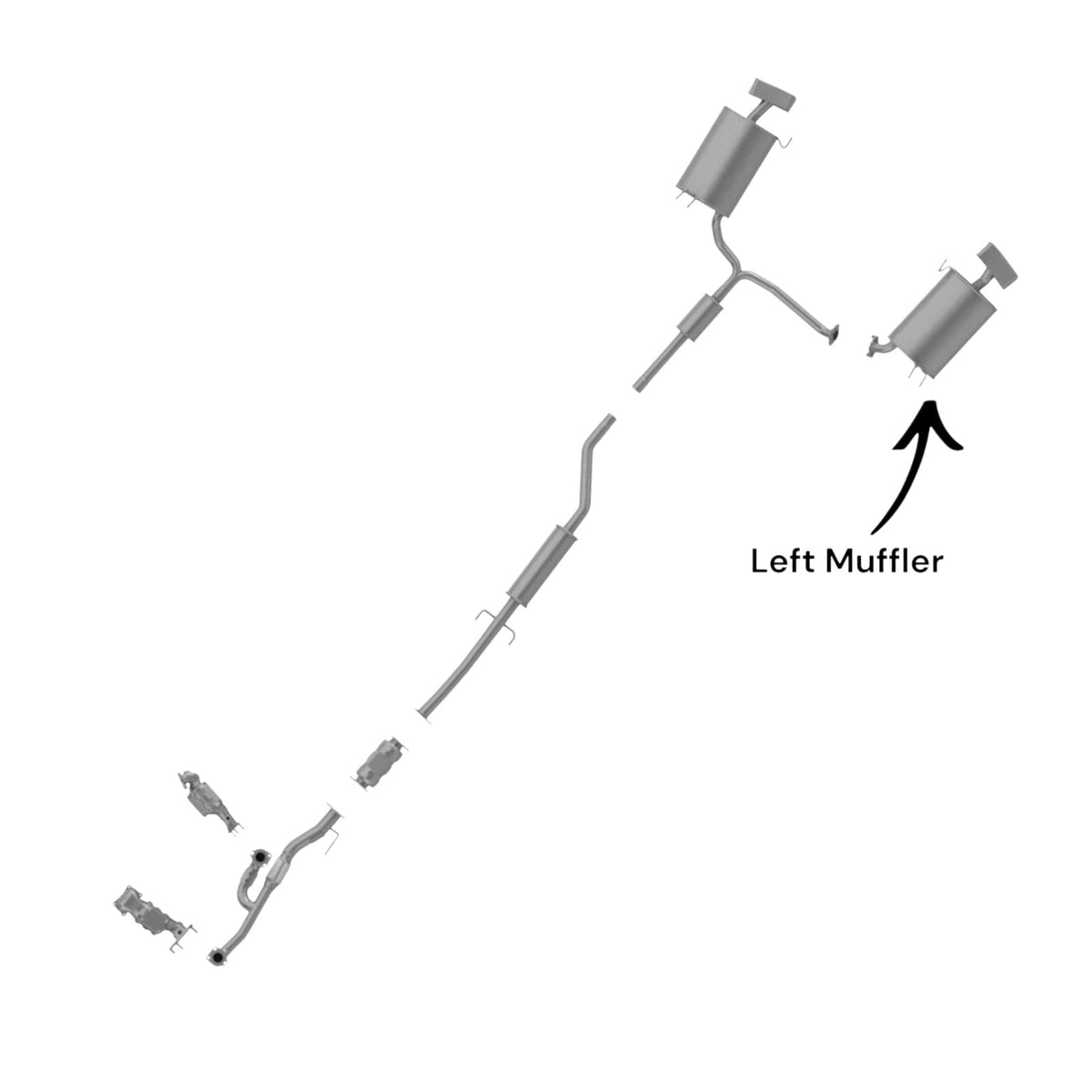Acura TSX 2.4L (2009-2014) Left Side Muffler