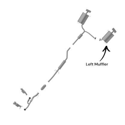 Acura TSX 2.4L (2009-2014) Left Side Muffler