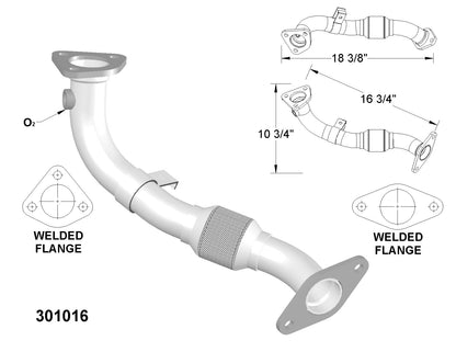 Kia Rio 1.5L (2001 & 2002) V4 Front Flex Pipe