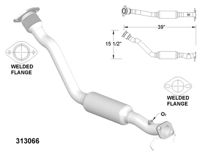 Pontiac Grand Prix 3.1L 1997-2003 Catalytic Converter With Flex