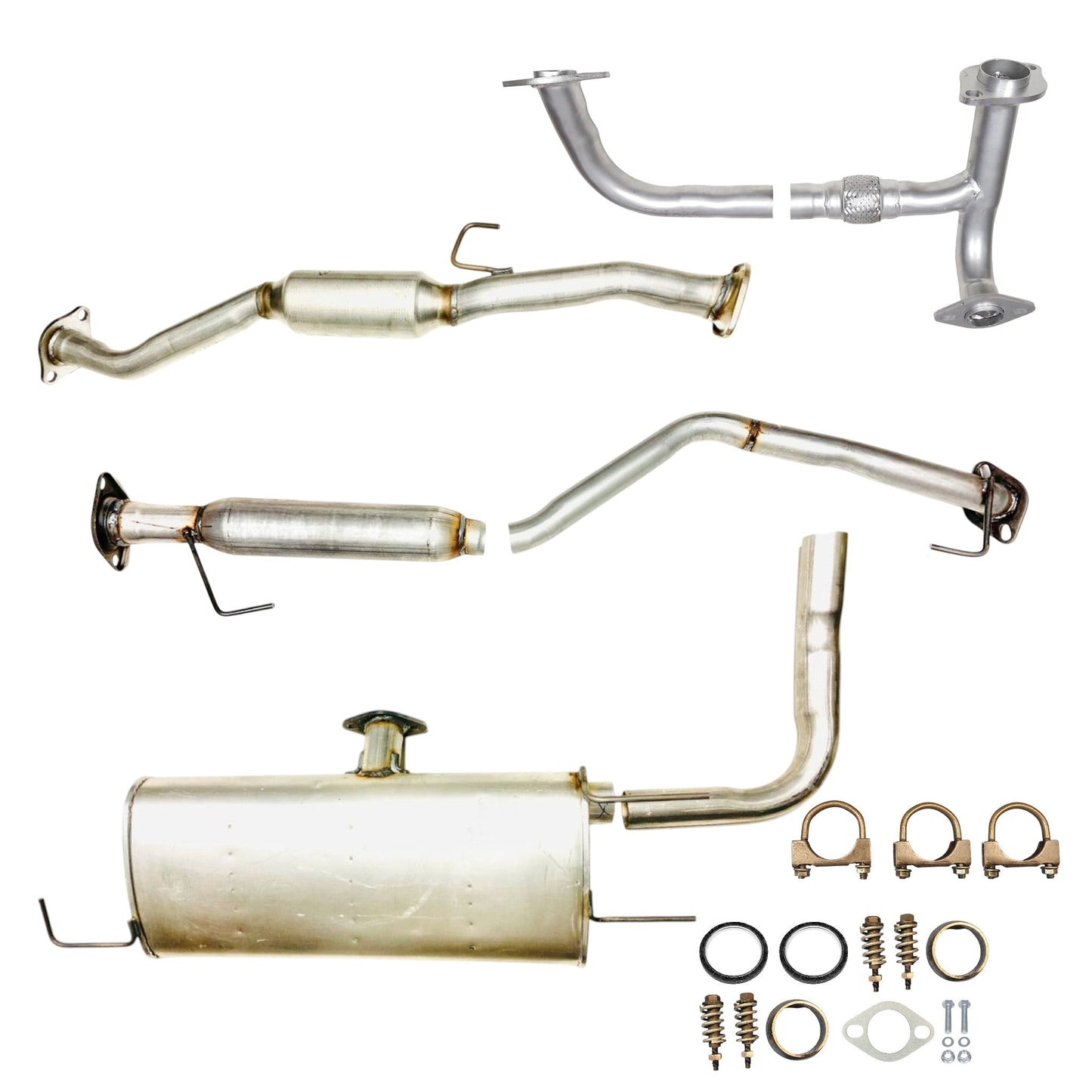 Suzuki Grand Vitara 2.7L (2006-2008) Front Y-Pipe, Catalytic Converter, Resonator and Muffler