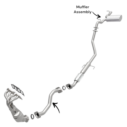 Tuyau d'échappement avant et silencieux pour Pontiac Vibe 2.4L 2009-2010 (traction avant)