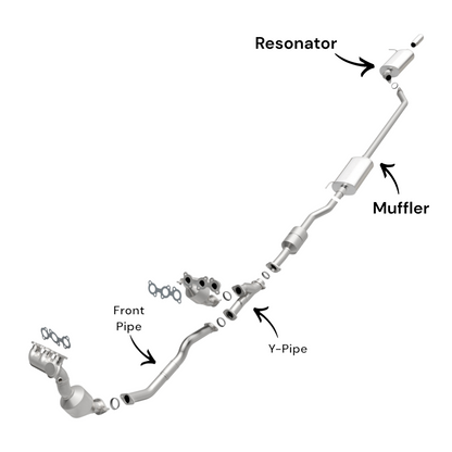 Toyota Highlander 3.3L (2006-2007) (Hybrid) Front Pipe, Y-Pipe, Muffler and Resonator