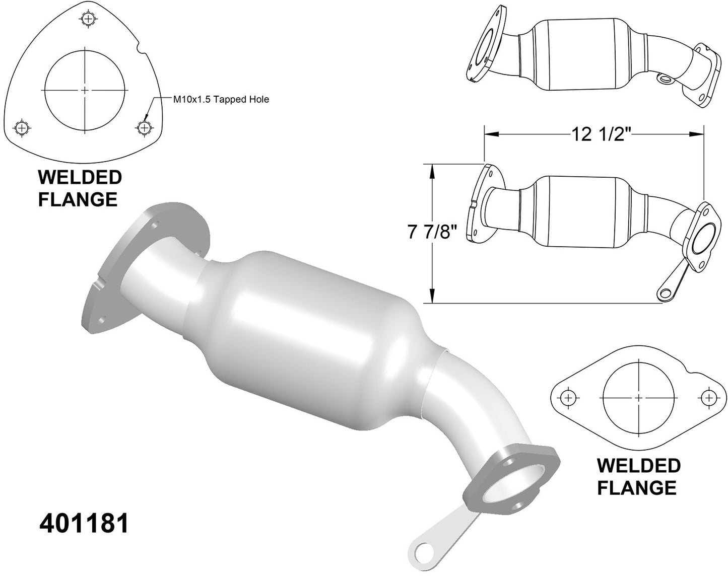 Buick Enclave 3.6L V6 (2008-2017) Driver Side Catalytic Converter