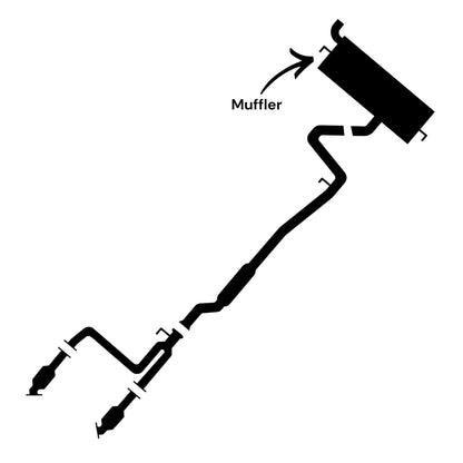 Jeep Wrangler 3.6L (2020, 2021) (MHEV) Muffler