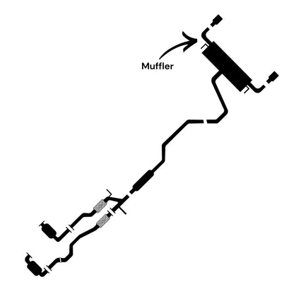 Jeep Cherokee 3.2L (2014-2018) (With Active Drive ll) Muffler