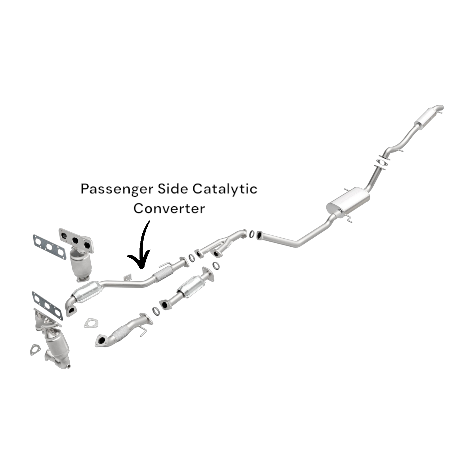 Mazda MPV 3.0L (2002-2006) Passenger-Side Catalytic Converter With Flex Pipe