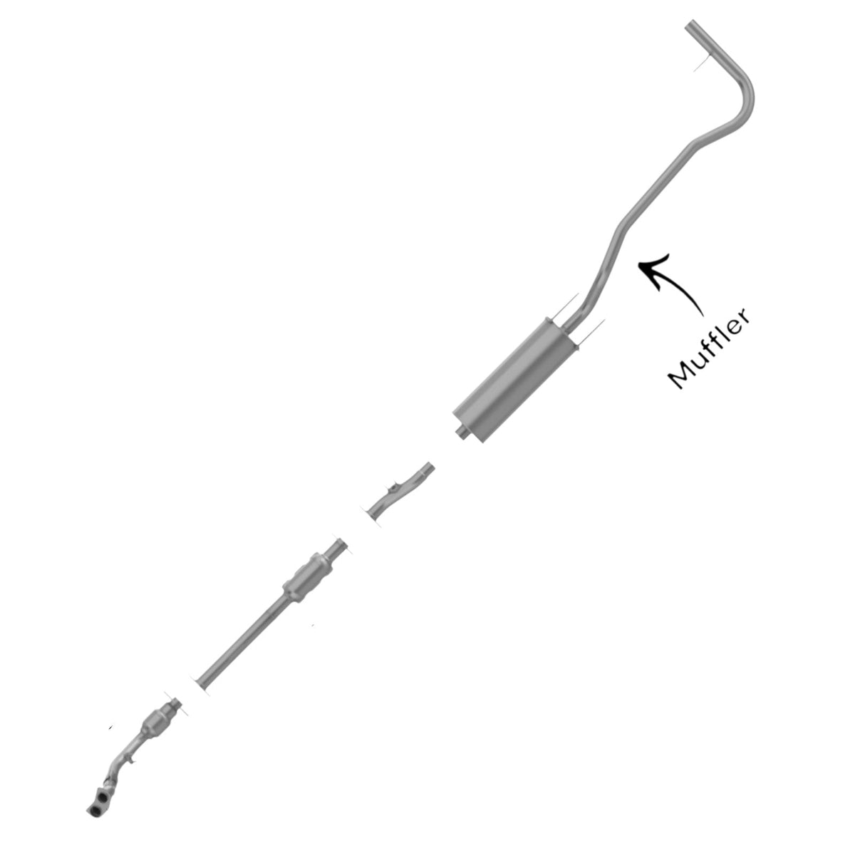 Totoya Tacoma 2.7L (1995-2004) Muffler With Tail Pipe