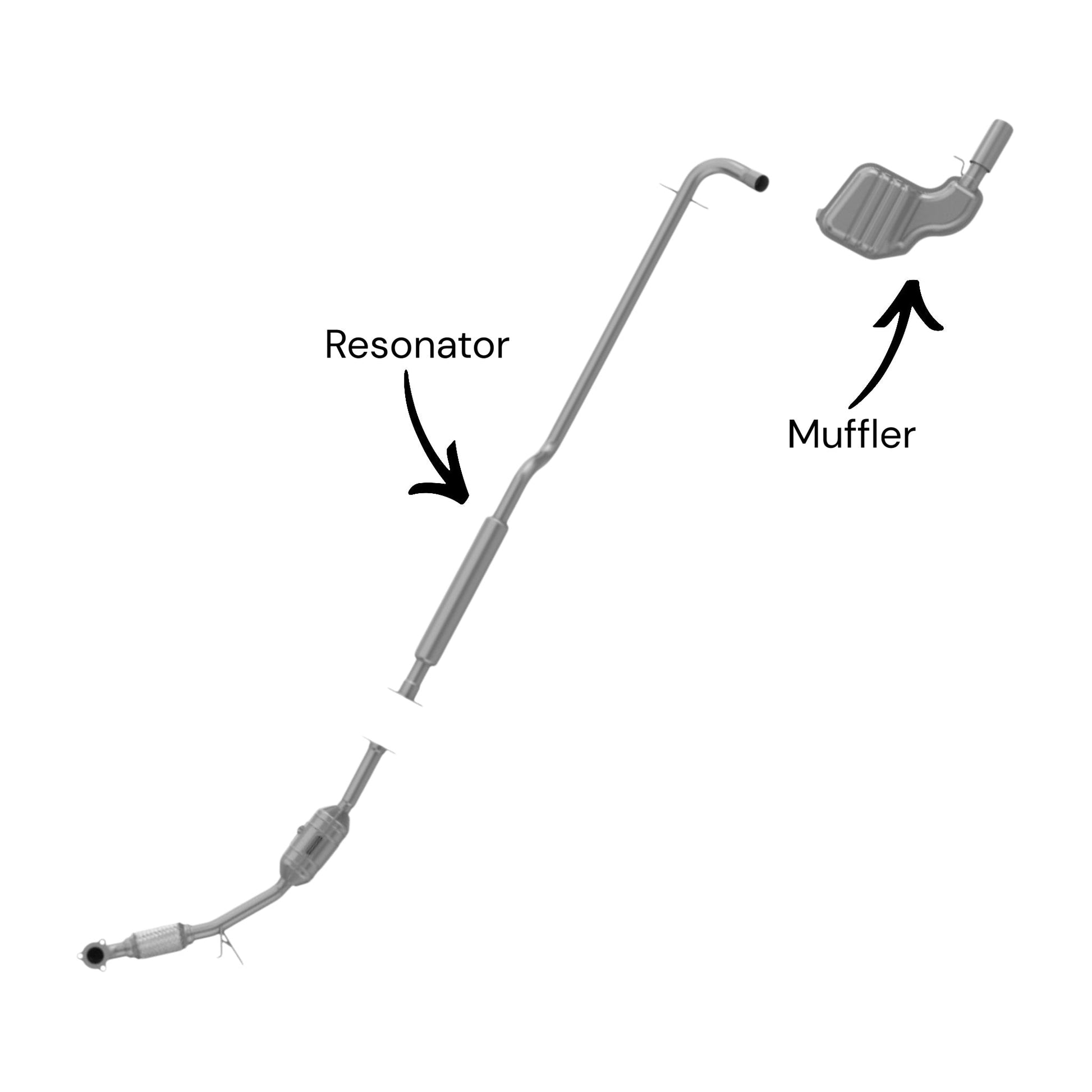 Volvo S60 2.3L (Turbo) (2001-2004) Resonator & Muffler