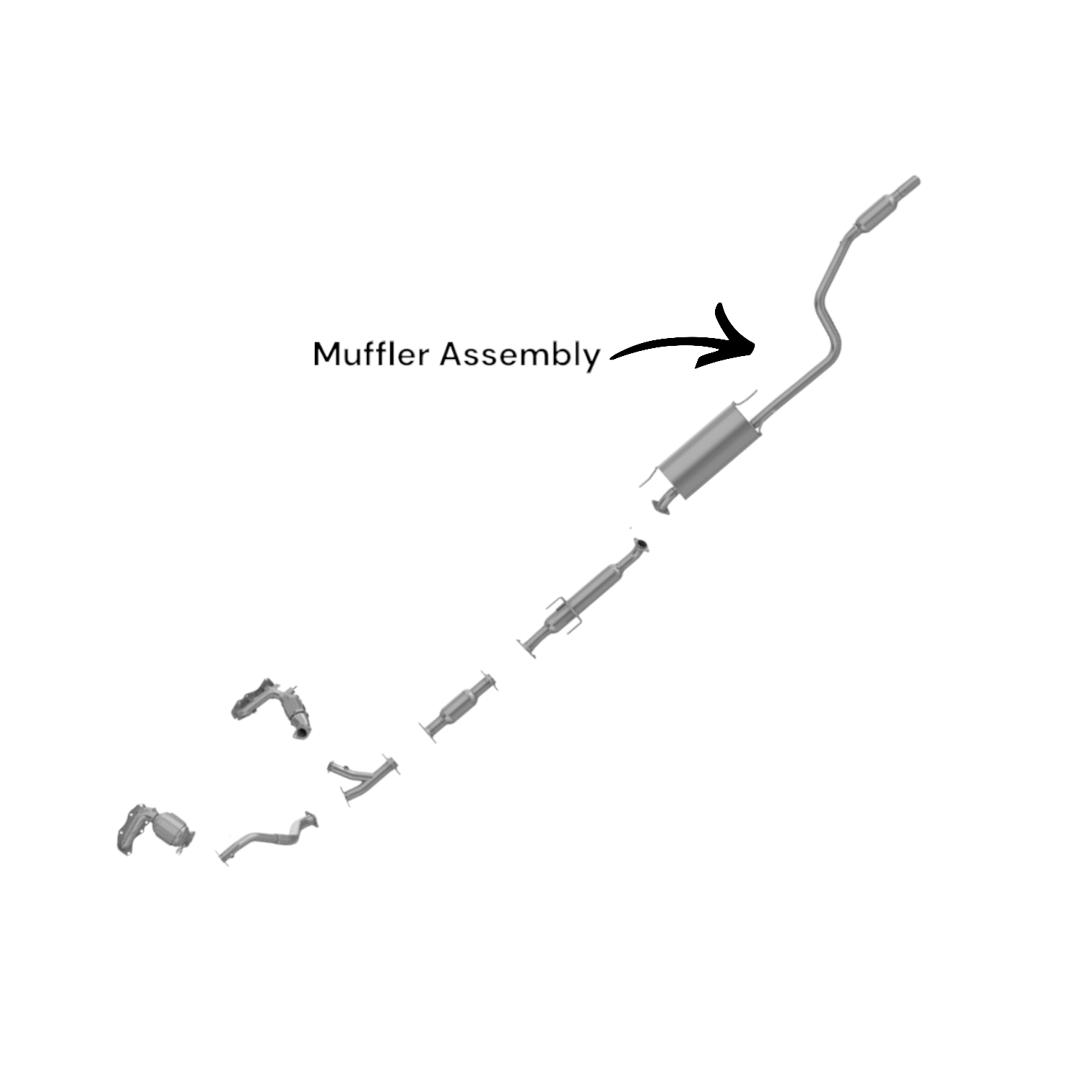 47817 - Toyota Sienna 3.5L  (2004-2020) A.W.D Muffler Assembly (Muffler With Resonator)