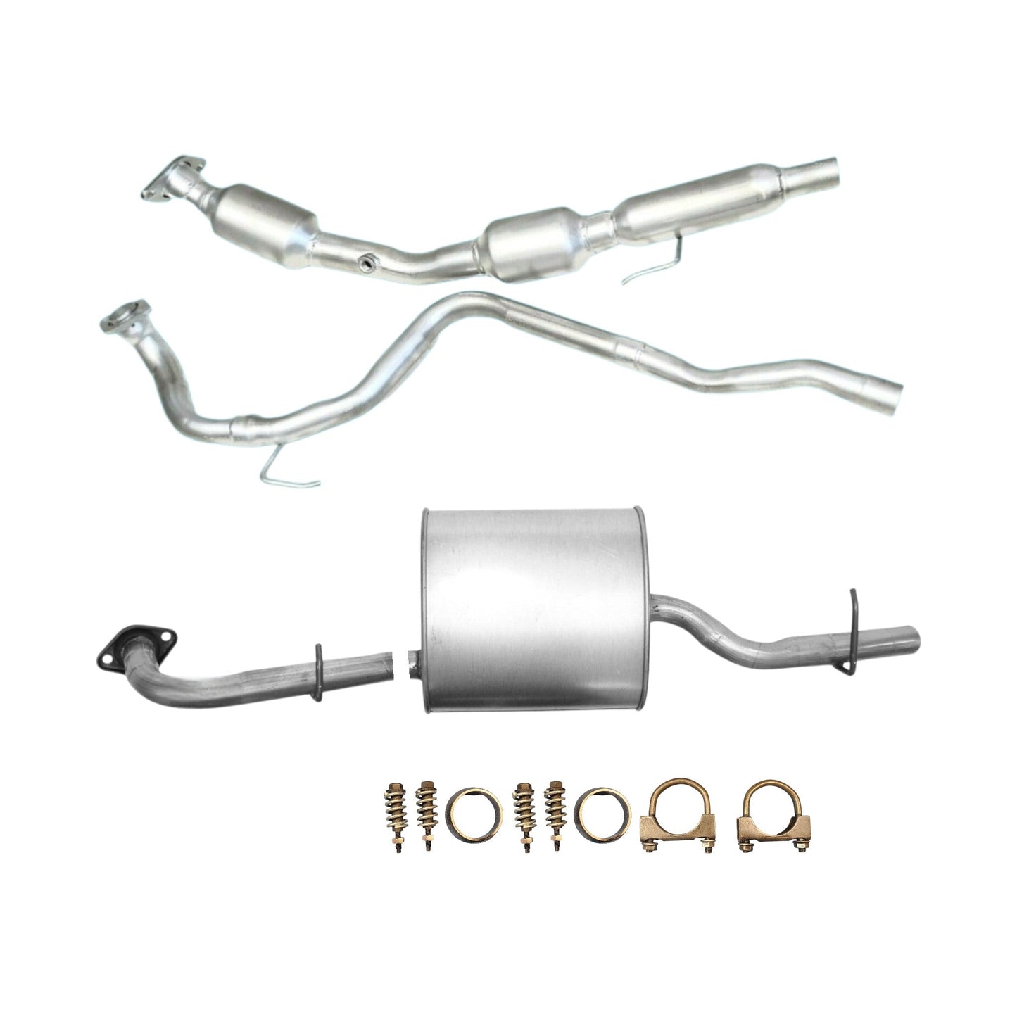 Toyota Yaris 1.5L (2007-2011) (Sedan) Catalytic Converter with Resonator and Pipe and Muffler