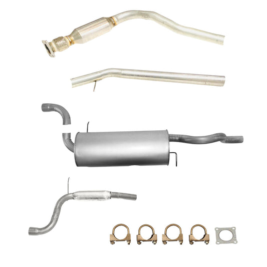Chrysler Town & Country 3.8L (2008-2010) Catalytic Converter with Flex, Middle Muffler and Resonator