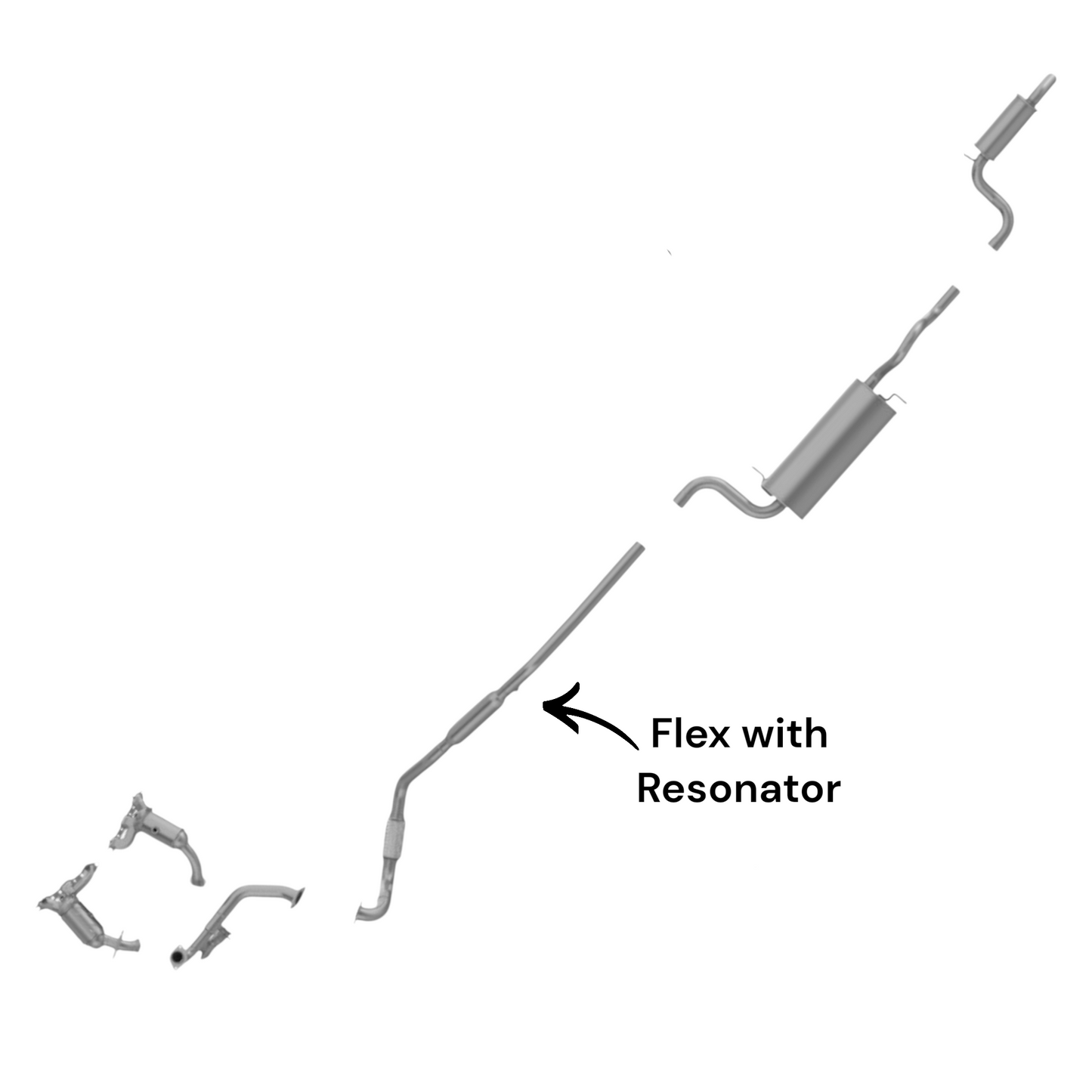 Volkswagen Routan 4.0L (2009-2010) Flex with Resonator