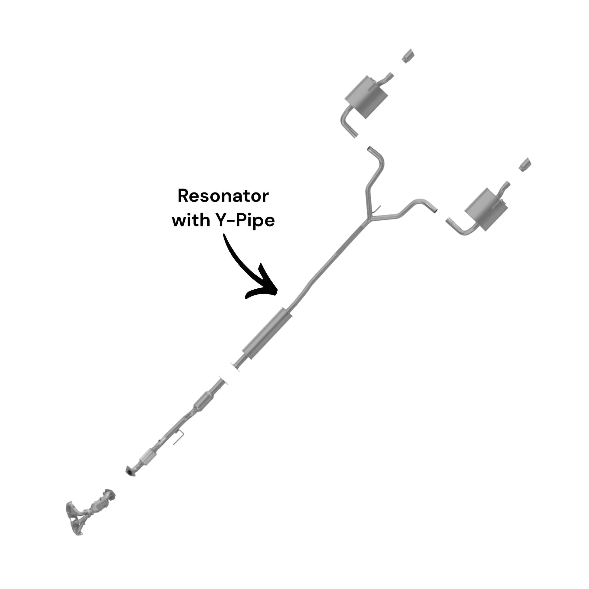 Nissan Altima 2.5L (2009-2012) (Non-Hybrid) (Sedan) Resonator with Y-Pipe