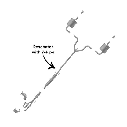 Nissan Altima 3.5L (2009-2012) (Sedan) Resonator with Y-Pipe