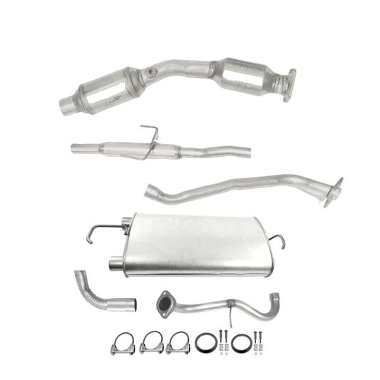 Pontiac Vibe 1.8L 2009-2010 Catalytic Converter With Resonator and Muffler with Pipe and tail Pipe