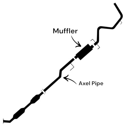 Toyota Tacoma 2.7L (2005-2022) Axel with Muffler only
