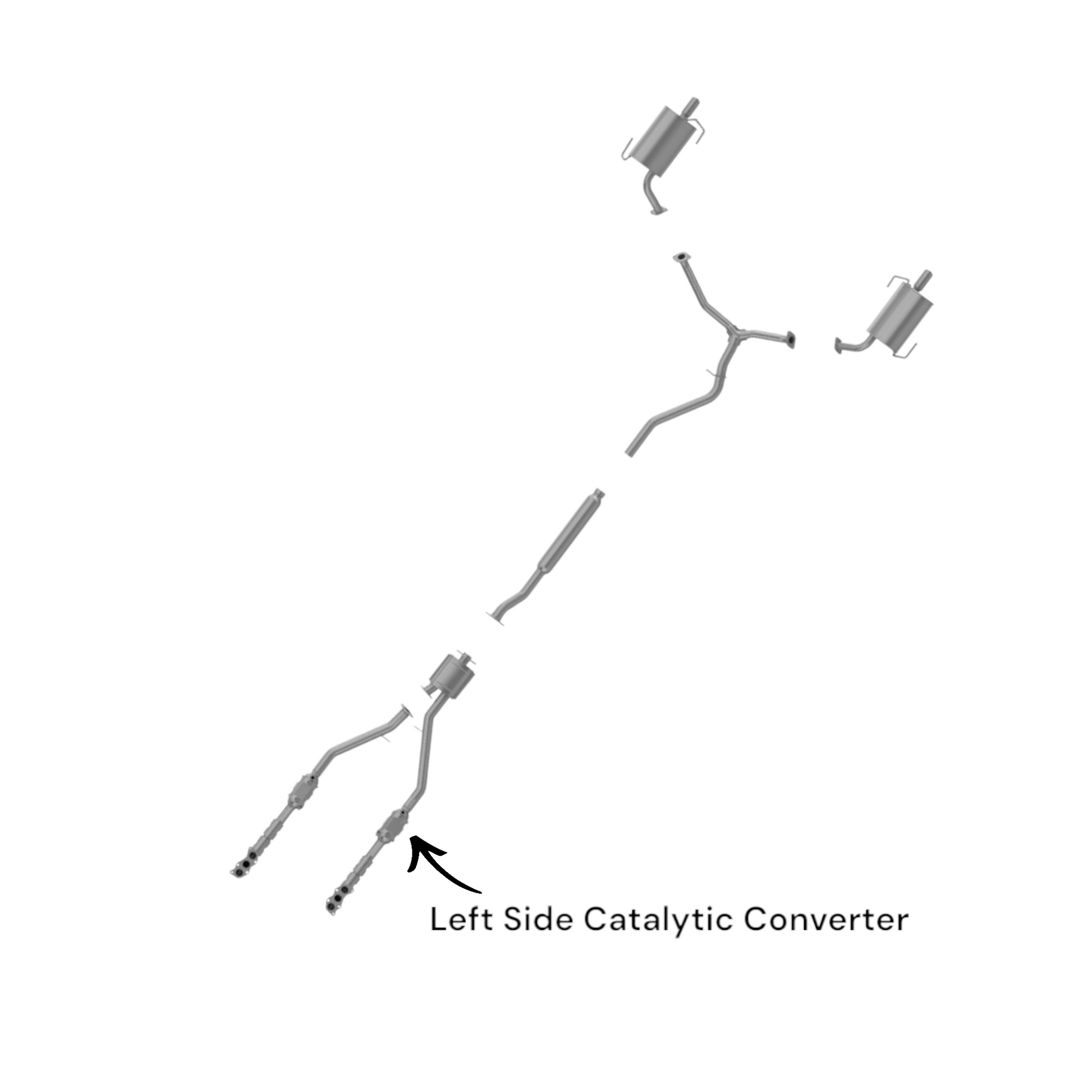 Subaru Tribeca 3.6L (2008, 2009) Left Side Catalytic Converter