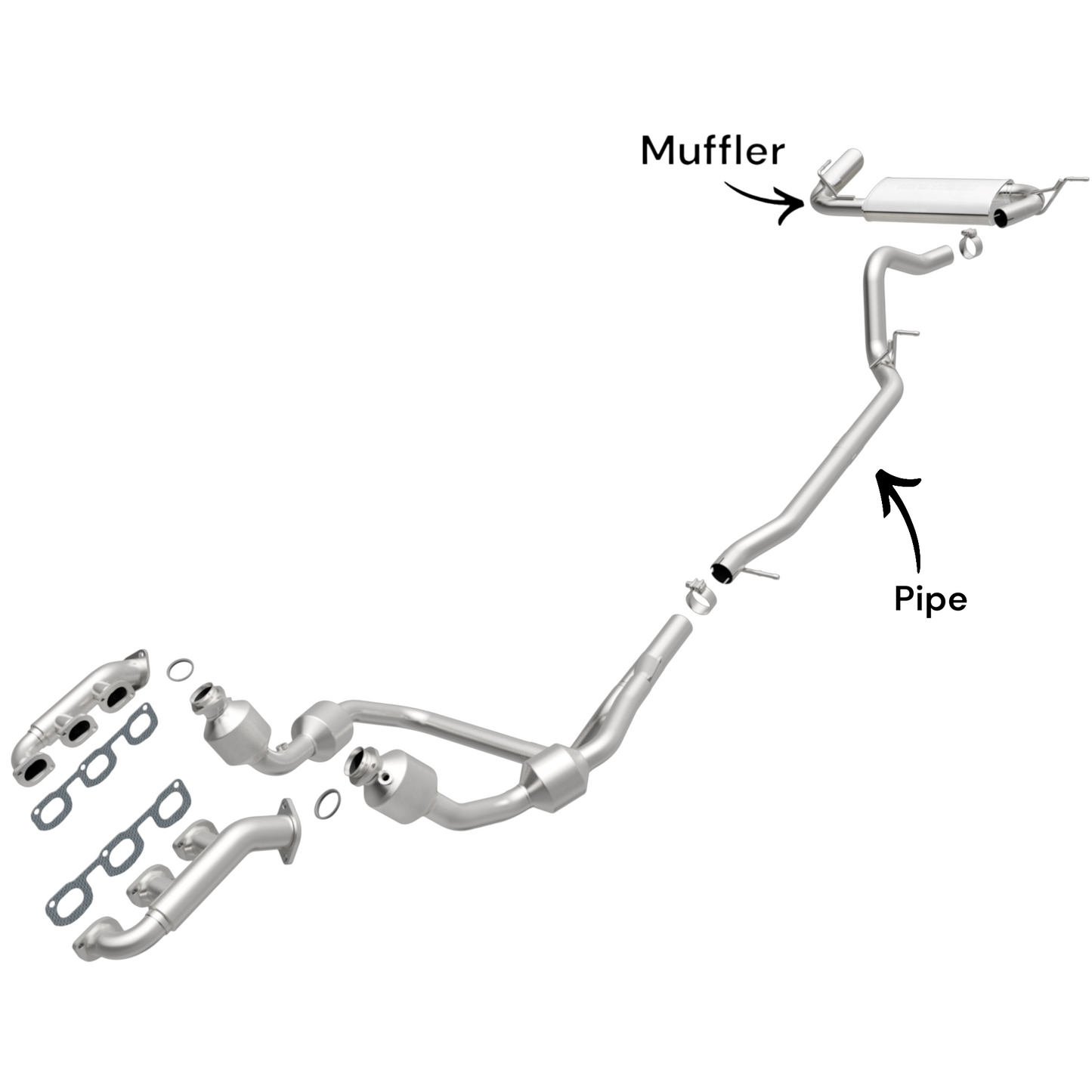 Jeep Wrangler 3.8L (2007-2011) (2-Door) Pipe with Muffler