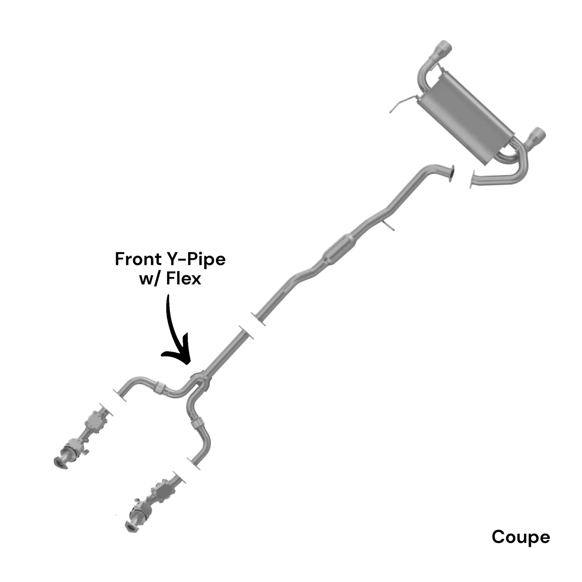 Infiniti G35 3.5L (2003-2007) (Coupe & Sedan, RWD) Front Y-Pipe with Flex