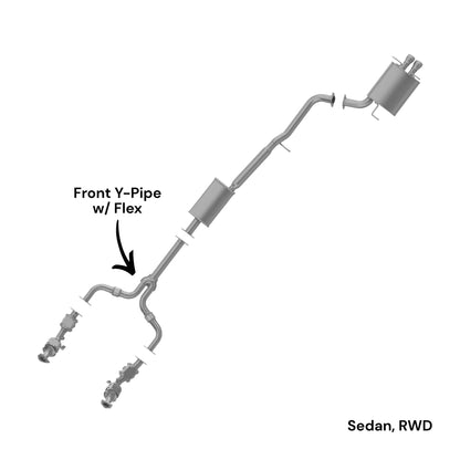 Infiniti G35 3.5L (2003-2007) (Coupe & Sedan, RWD) Front Y-Pipe with Flex