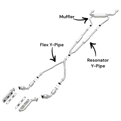 Infiniti Q50 3.5L (2014-2018) (AWD) (Non-Hybrid) Flex Y-Pipe, Resonator Y-Pipe and Muffler