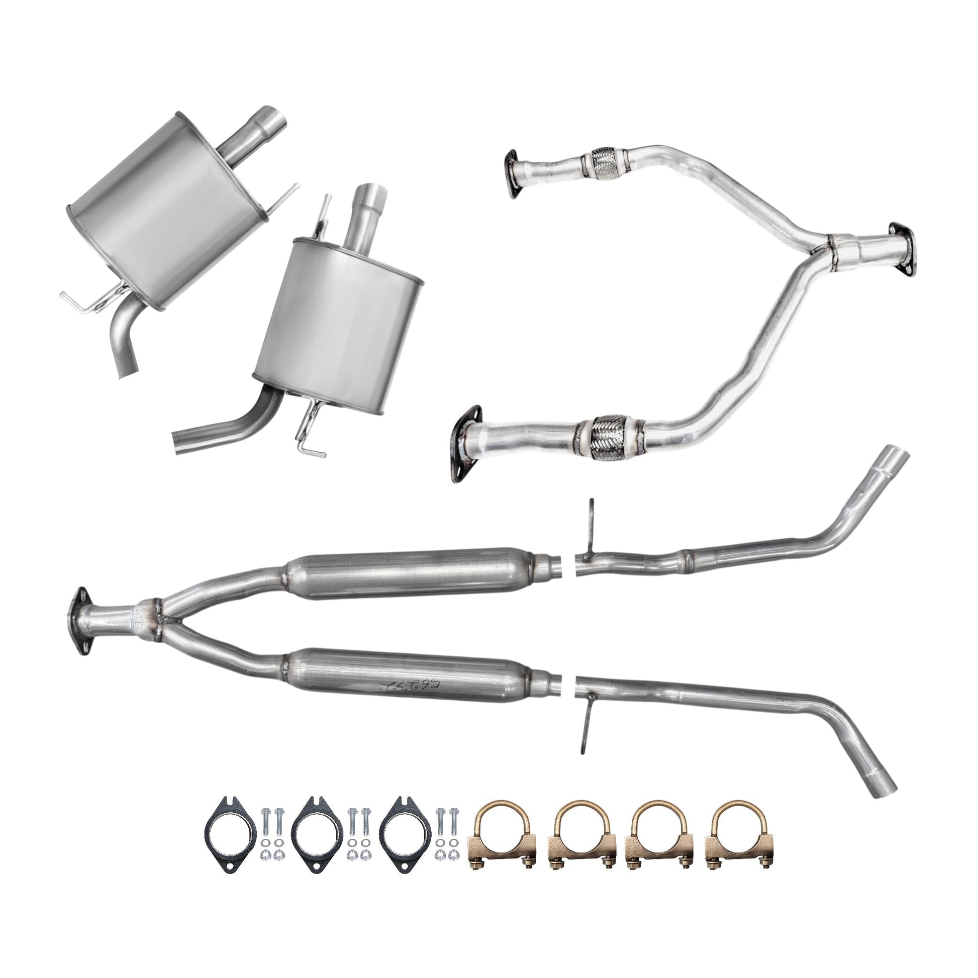 Infiniti G37 3.7L (2009-2013) (Sedan) Flex Y-Pipe, Resonator, Right & Left Side Mufflers