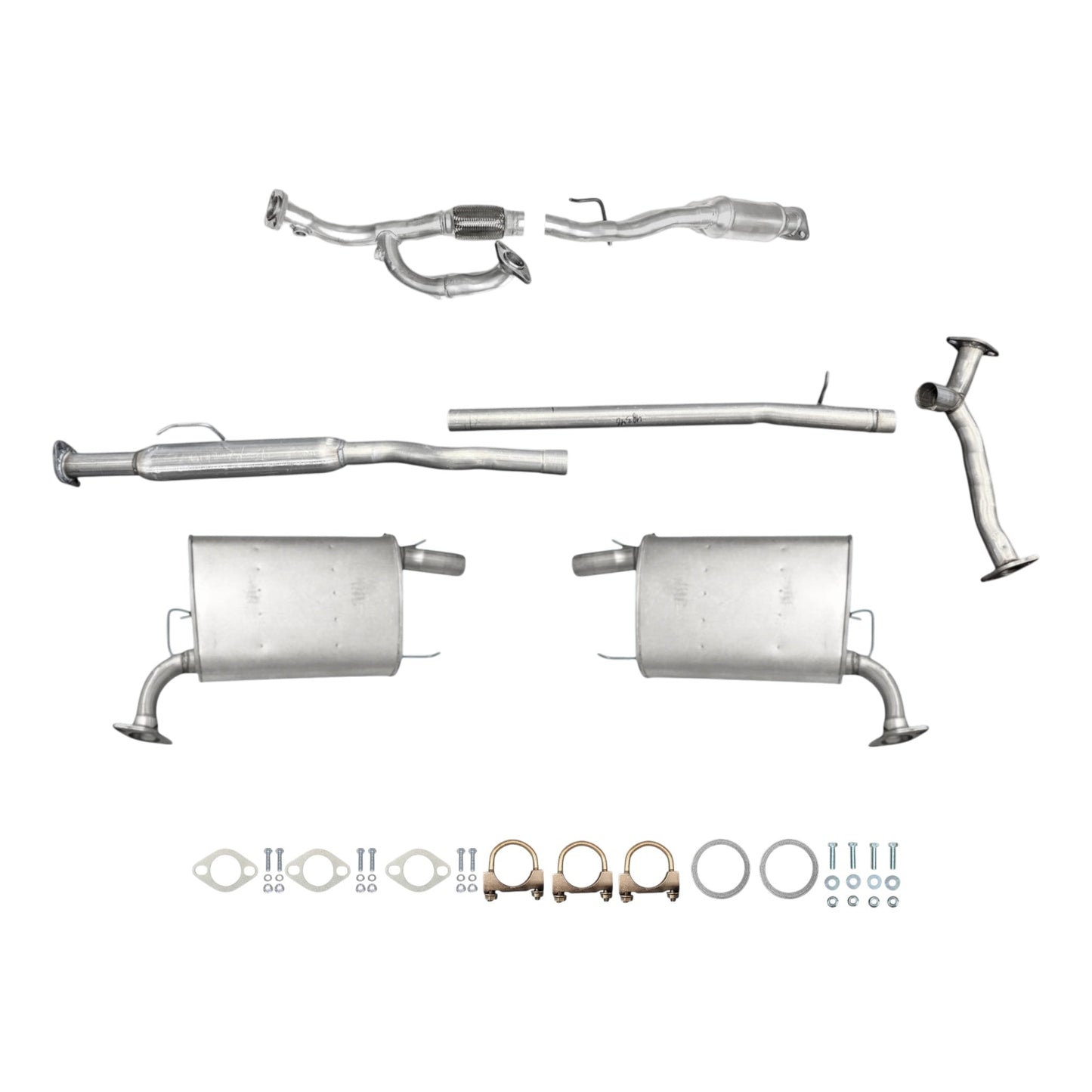 Toyota Camry 3.5L (2007-2011) Flex Pipe with Converter, Resonator and Both Side Mufflers