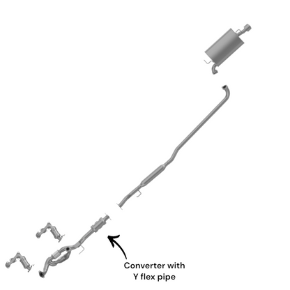 Convertisseur avec tuyau flexible en Y pour Toyota Solara 3.0L (1999-2003).
