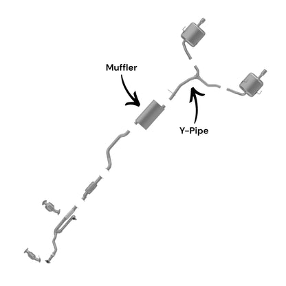 Chevrolet Traverse 3.6L (2009-2017) (LTZ Only) Muffler & Y-Pipe