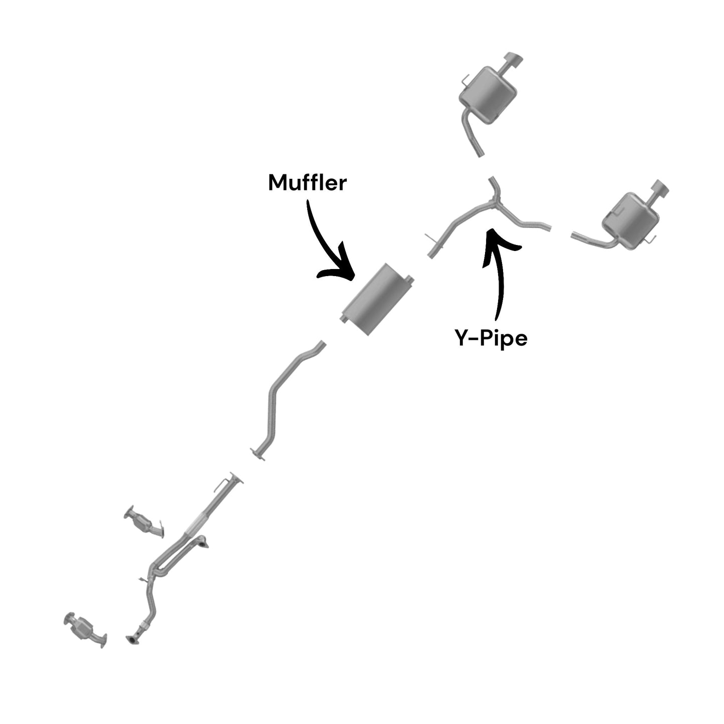 Buick Enclave 3.6L (2008-2017) Muffler & Y-Pipe