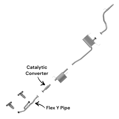 Hyundai Entourage 3.8L (2007-2008) Flex Y Pipe and Catalytic Converter