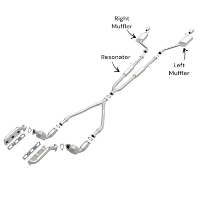 Infiniti M35 3.5L (2006-2010) Y pipe Resonator, Left And Right Side Muffler.