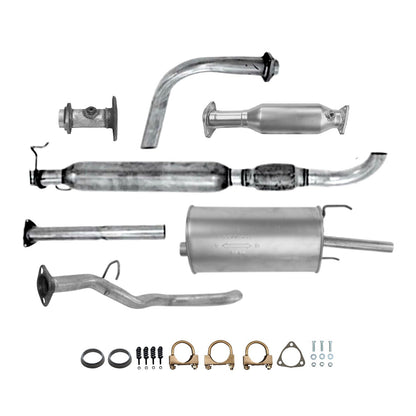 Acura CL 2.3L (1998, 1999) Middle Pipe, Catalytic Converter, Resonator with Flex Pipe and Muffler (Single Tip)