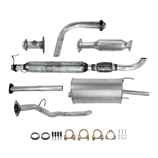 Acura CL 2.3L (1998, 1999) Middle Pipe, Catalytic Converter, Resonator with Flex Pipe and Muffler (Single Tip)