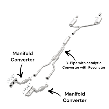 Lexus GS300 3.0L (2006) (AWD Only) Manifold Converters and Y-Pipe with catalytic Converter with Resonator