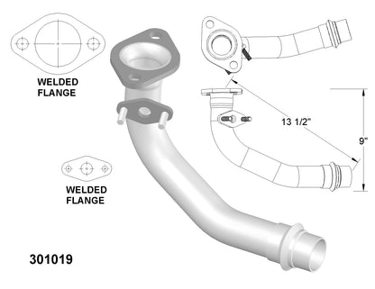 Tuyau d'échappement avant pour Toyota Corolla 1.8L L4 (1998-2002)
