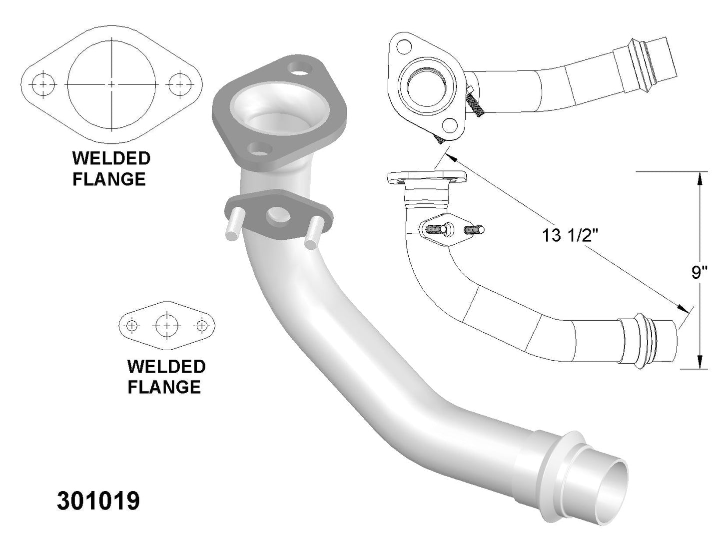 Chevrolet Prizm 1.8L (1998-2002) L4 Front Pipe