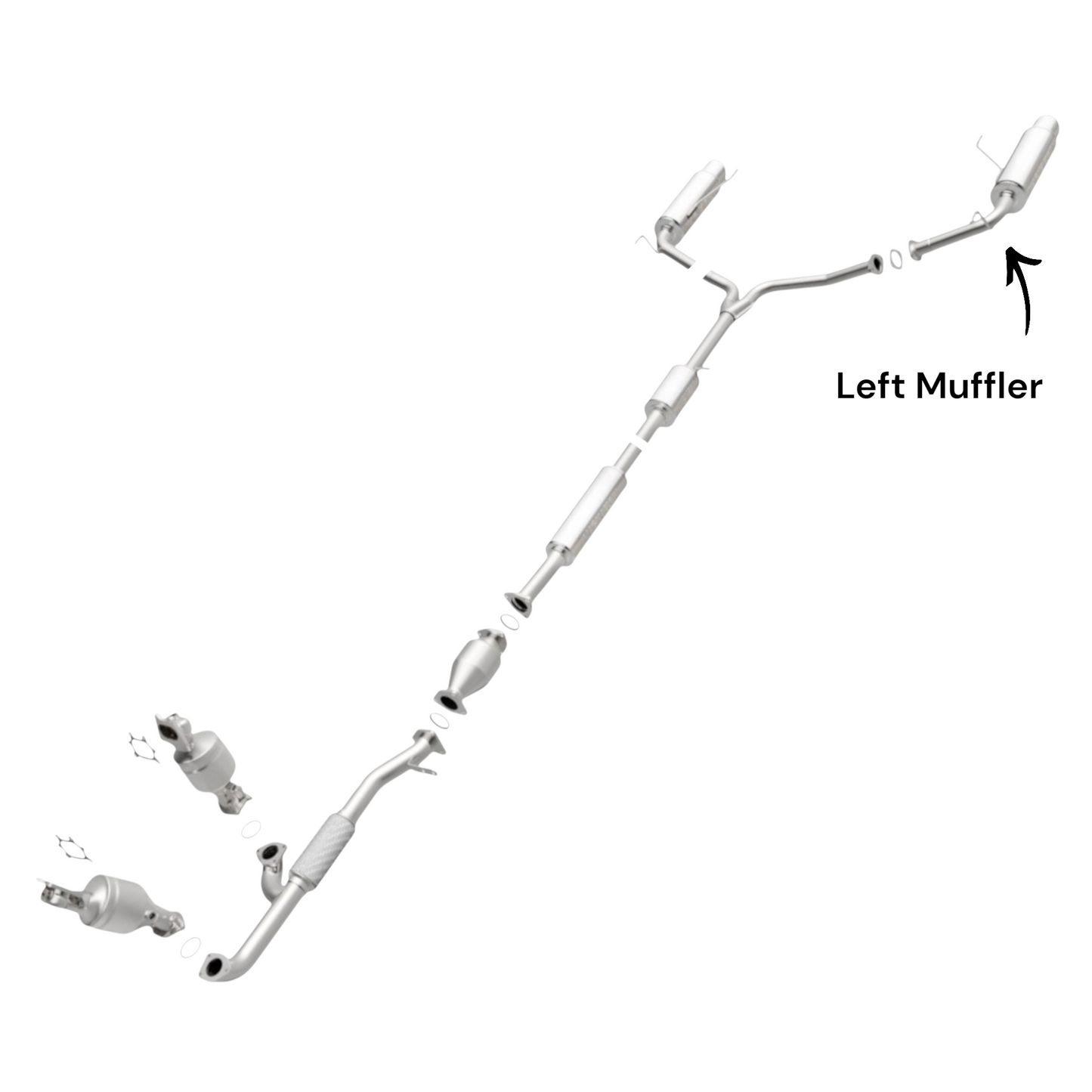 Honda Accord 3.0L (2003-2005) (Sedan) Left side Muffler