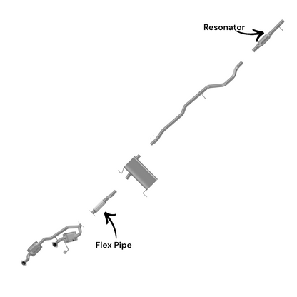 Ford Freestar 3.9L (2004-2007) Flex Pipe And Resonator