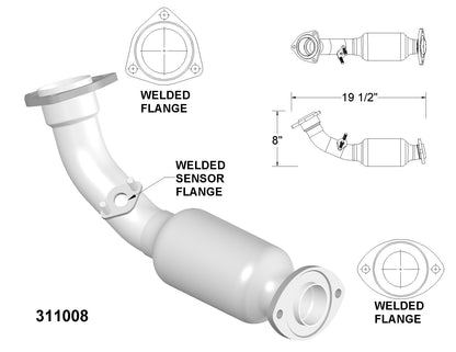 Convertisseurs catalytiques avant et arrière pour Toyota 4Runner 3.4L V6 (1999-2002)