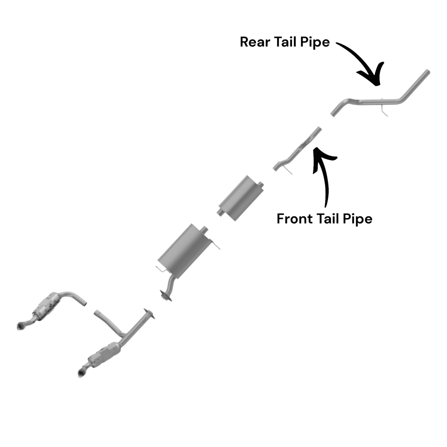 Ford Explorer 4.6L (2006-2010) Front & Rear Tail Pipes