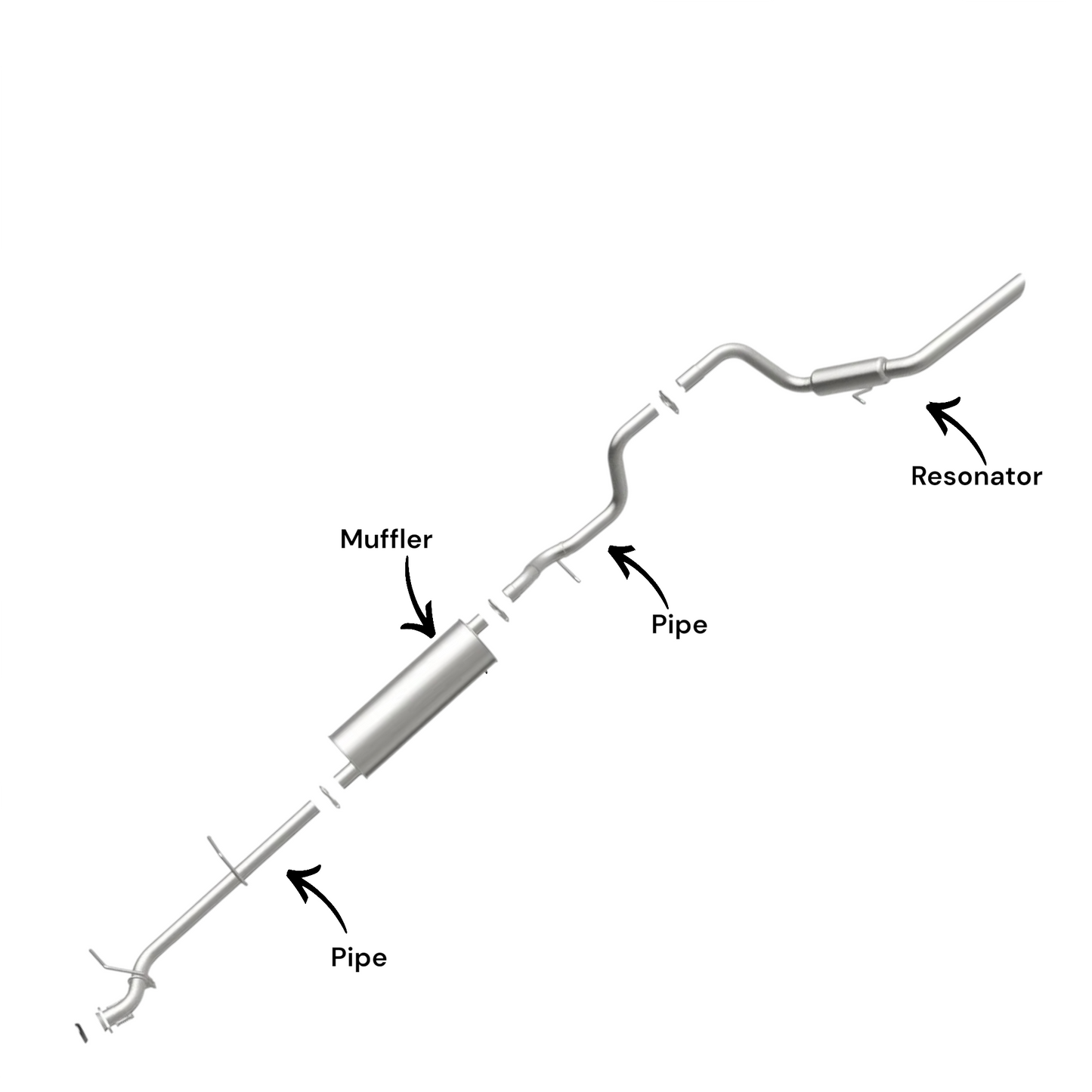 Ford Explorer 4.0L (2006-2010) Pipe, Muffler And Resonator