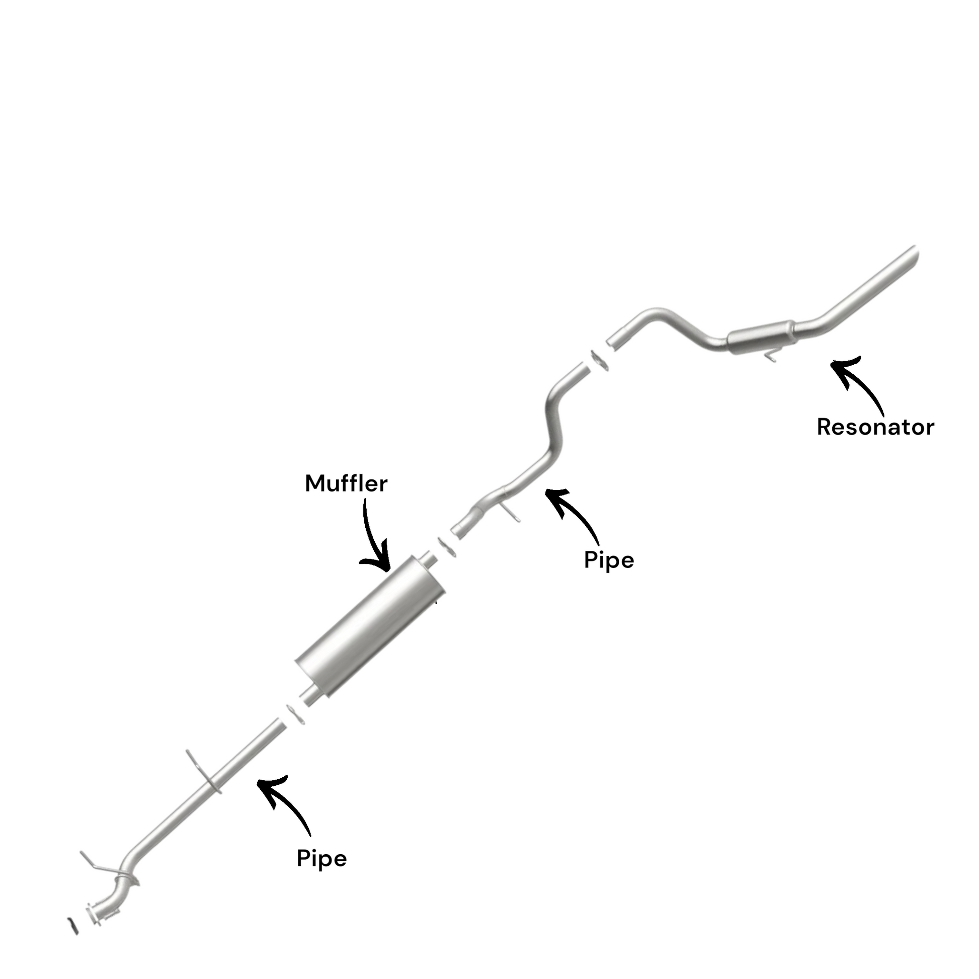 Ford Explorer 4.0L (2006-2010) Pipe, Muffler And Resonator